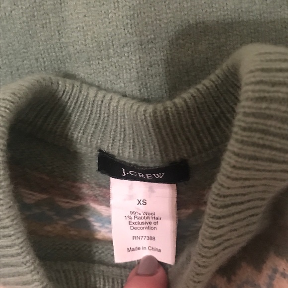 ❗️SOLD❗️JCrew Wool and Rabbit Hair Fair Isle Sweater - Picture 5 of 5